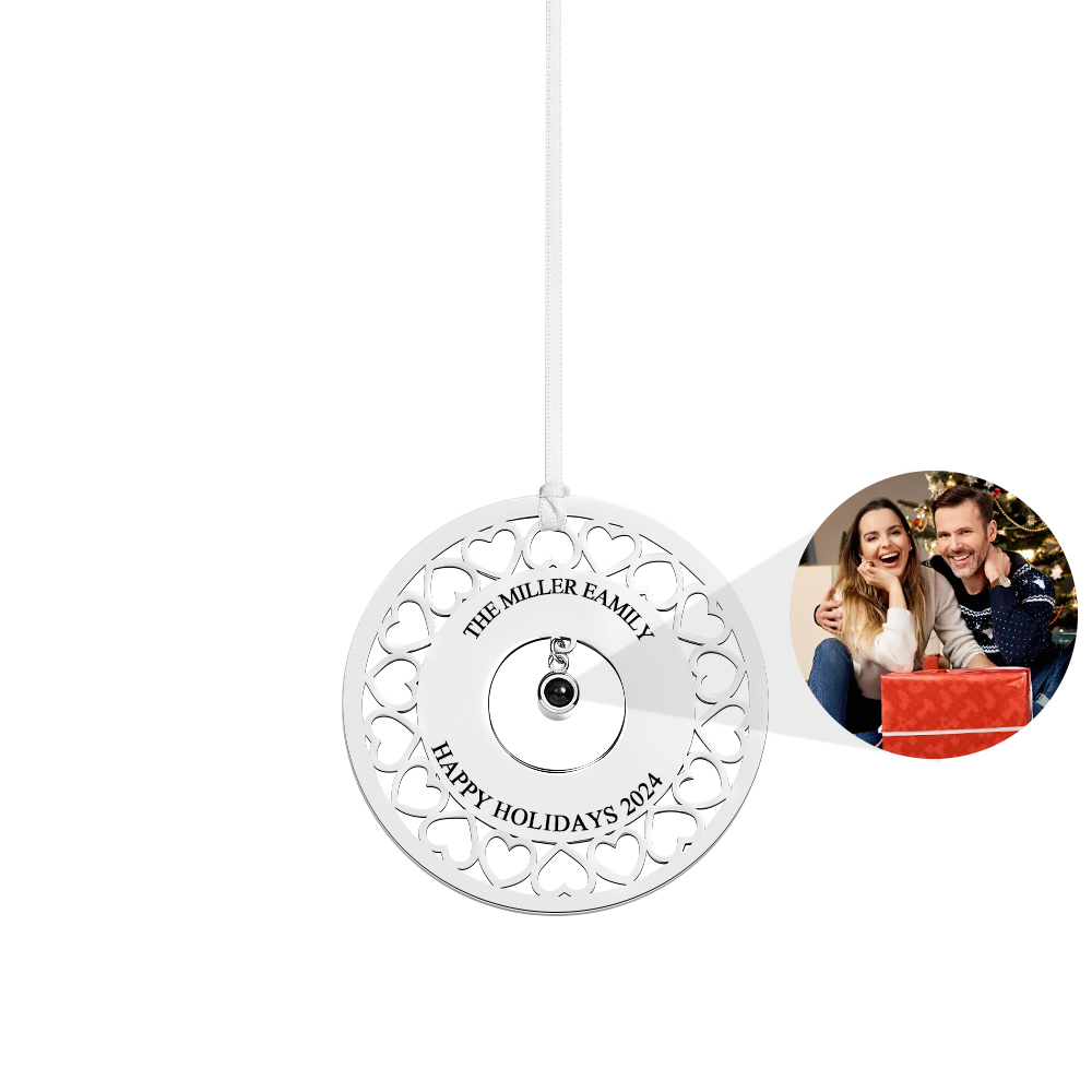 Personalisierte Fotoprojektionsornamente, Individuelle Foto- Und Textornamente, Weihnachtsbaumschmuck, Ornamente Für Weihnachtsgeschenke - soufeede