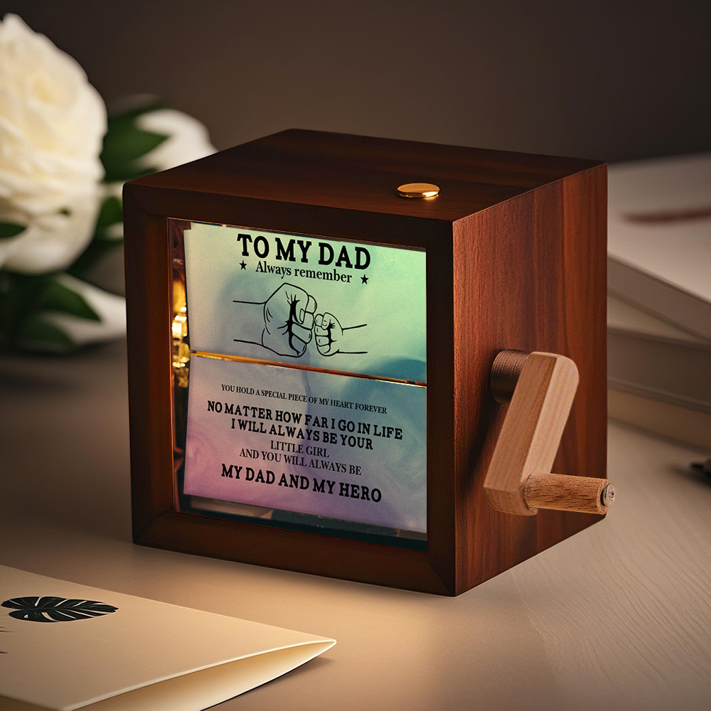 Benutzerdefinierter Foto-flipbook-rahmen Für Meinen Vater, Animationsmaschine, Mechanische Handkurbel-flipbook-box, Fotoalbum, Vatertagsgeschenke