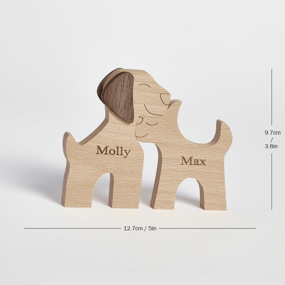 Love Couple Dog Wooden Blocks Custom Name Table Decor Valentines Day Giftsmöbel & Wohnen, Feste & Besondere Anlässe, Party- & Eventdekoration! - soufeede