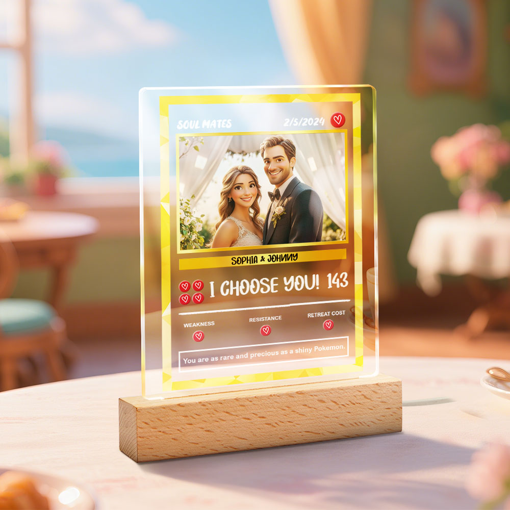 Personalisiertes Poke Card Nachtlicht Im Cartoon-stil - soufeelde