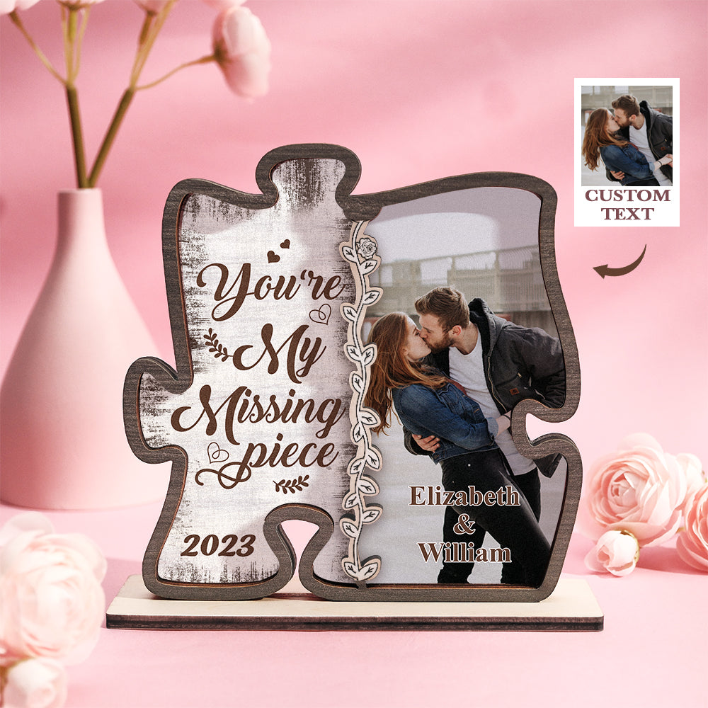 Personalisiertes Foto „loving You Is Easy“, Holzschild Mit Flachem Ständer, Personalisiertes Valentinstagsgeschenk, Einweihungsgeschenk - soufeede