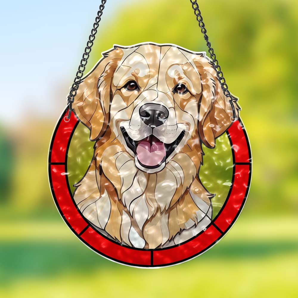 Personalisiertes Haustierportrait, Sonnenfänger, Gedenkornament Für Haustiere, Beileidsgeschenk Für Den Verlust Des Haustiers - soufeede