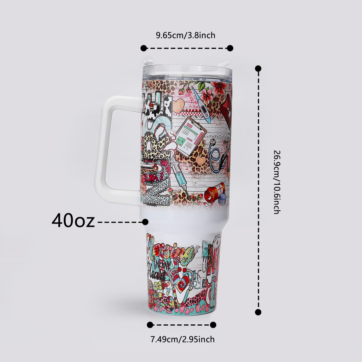 40 Oz Edelstahl-reisebecher, Krankenschwester-geschenke Für Frauen - soufeede