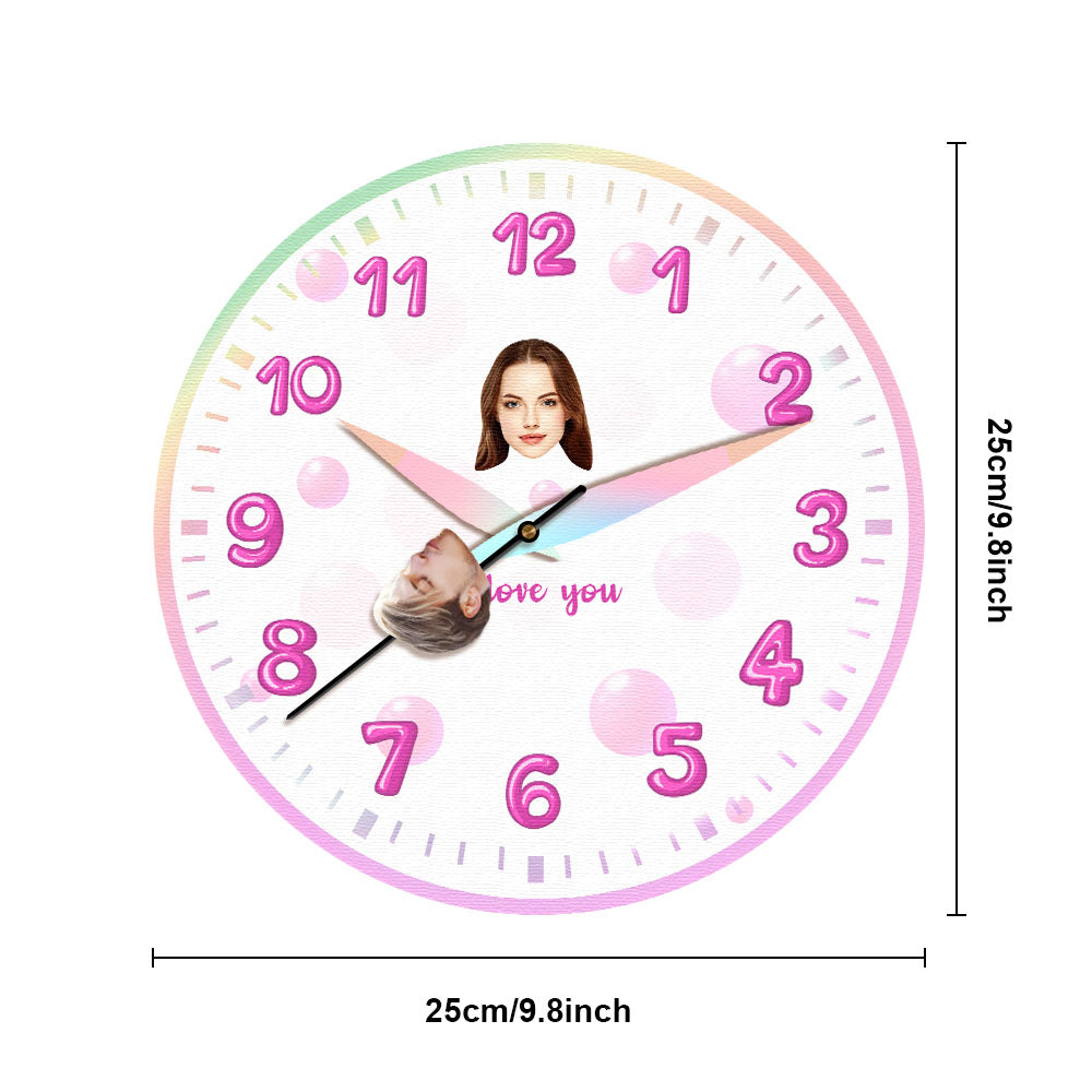 Benutzerdefinierte Gesichtsuhr „kiss My Girl All The Time“ Mit Personalisiertem Text - soufeede