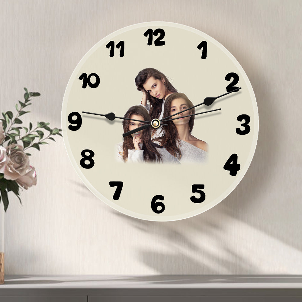 Personalisierte Fotouhr, Liebesgeschenke, 3–9 Fotos, Valentinstagsgeschenke - soufeede