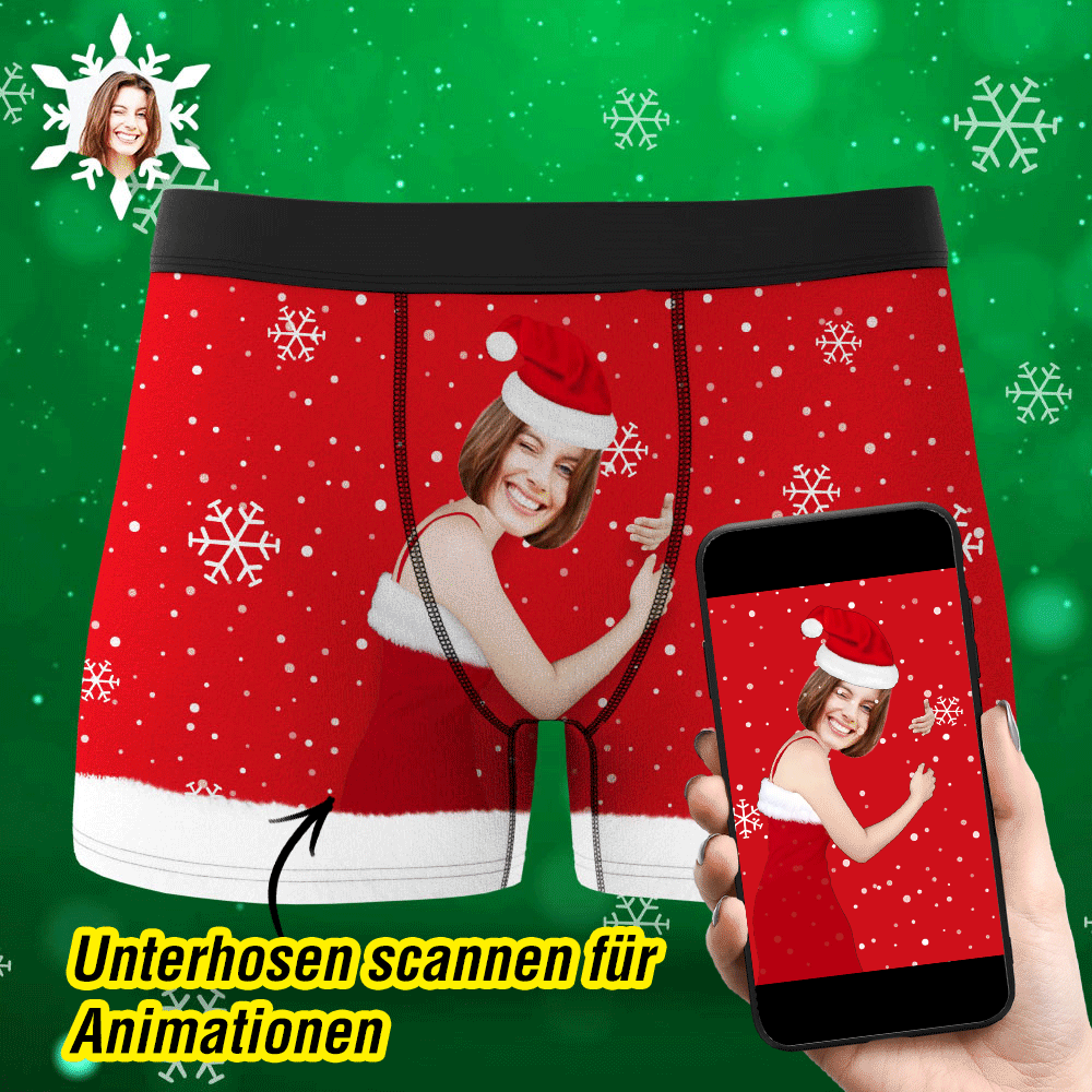Benutzerdefinierte Gesicht Herren Weihnachtsunterwäsche Face On Body Boxer Weihnachtsgeschenk Ar View Geschenk
