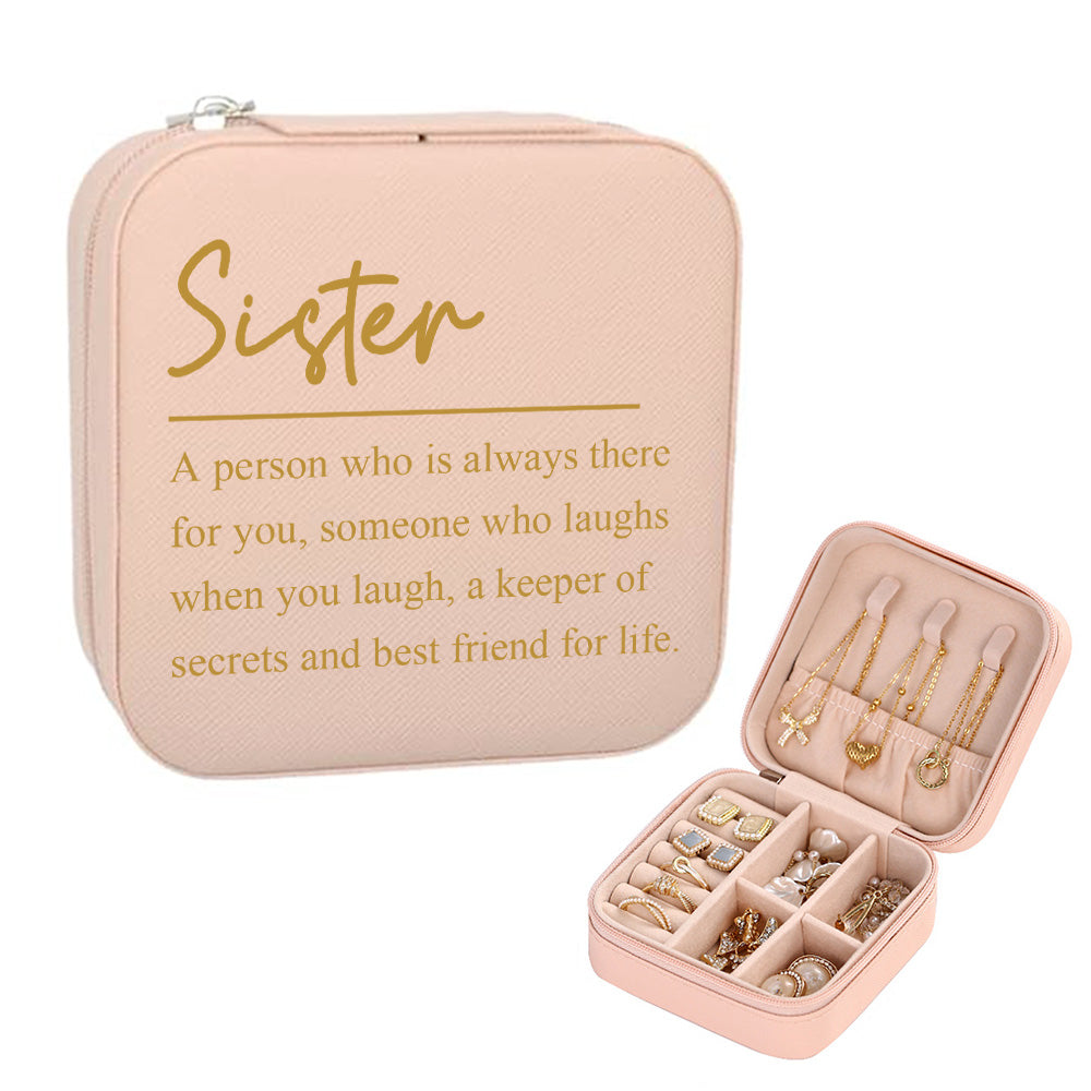 Personalisierte Schmuckschatulle, Individueller Schmuck-organizer, Aufbewahrungsgeschenk Für Schwester - soufeede
