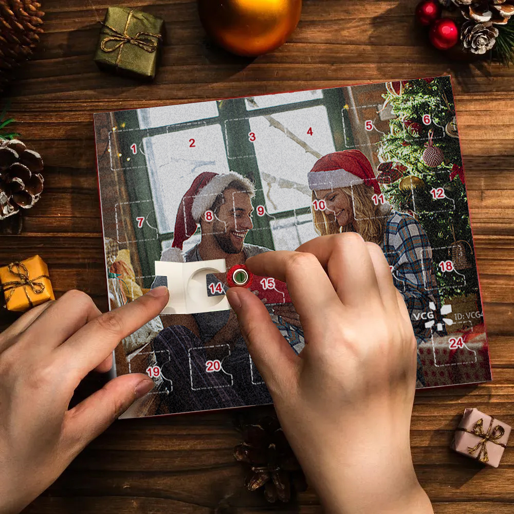 Personalisiertes Projektionsarmband Adventskalender Weihnachtsarmband 24 Kalender Countdown Geschenkbox Armband Für Sie - soufeede