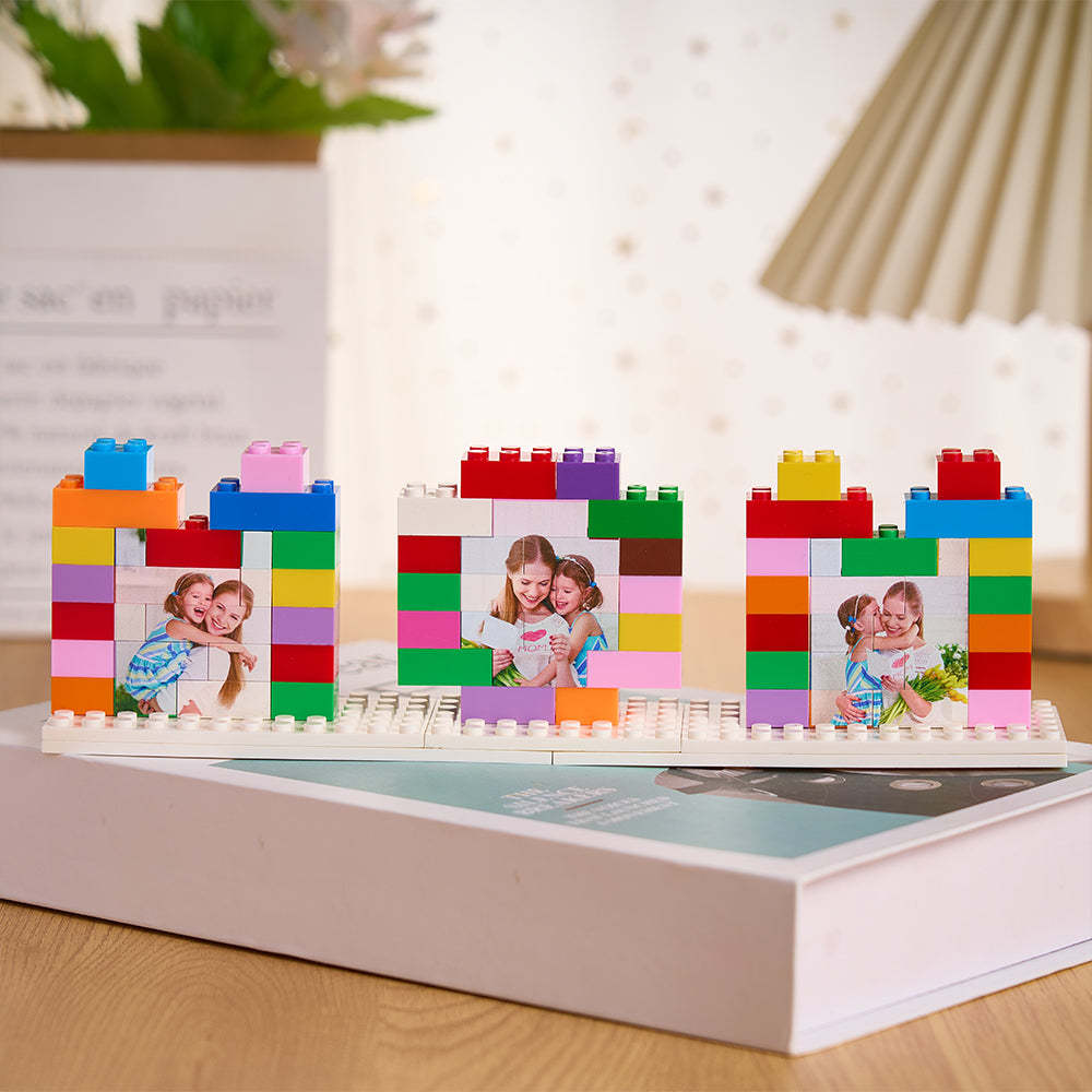 Benutzerdefinierte Mutter-Foto-Baustein-Puzzles, personalisierte farbige Foto-Block-Geschenke zum Muttertag