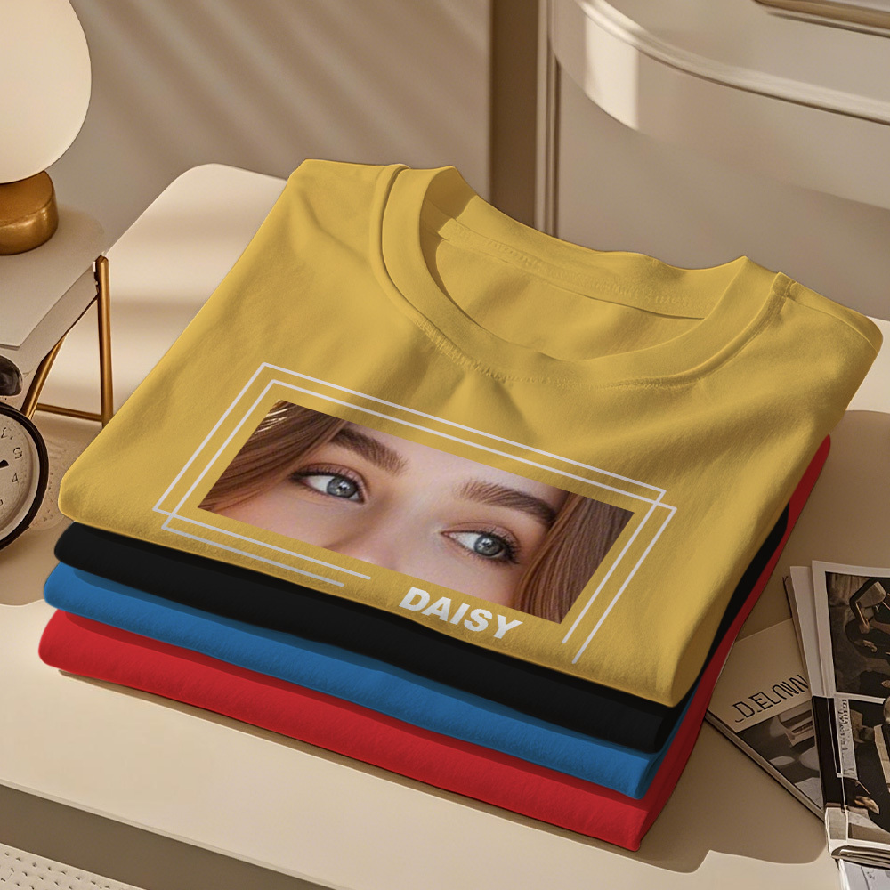 Benutzerdefinierte Augen Hoodies Geliebten Menschen Augen Shirt Personalisierte Augen Kunstwerk T-shirt Einzigartige Augen Skizze Kunst Von Foto Geschenk Für Sie - soufeelde