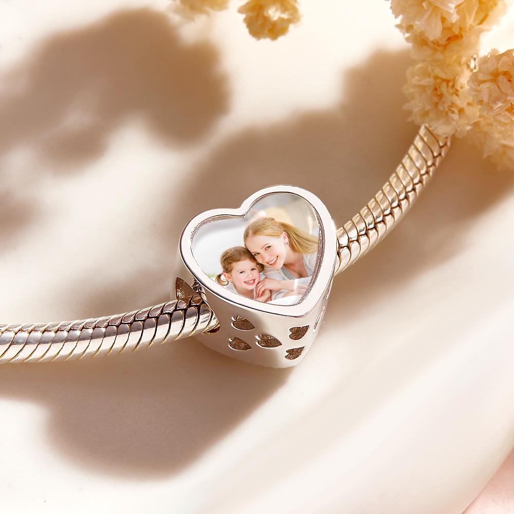 Benutzerdefinierter Foto-charm „love Mom Daughter Theme“-anhänger Als Muttertagsgeschenke - soufeede