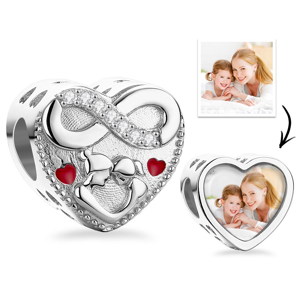 Benutzerdefinierter Foto-charm „love Mom Daughter Theme“-anhänger Als Muttertagsgeschenke - soufeede