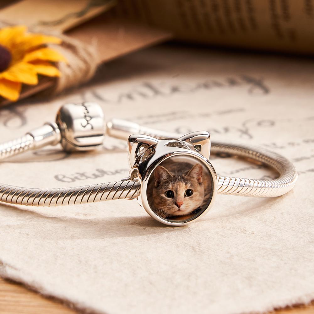 Personalisierter Foto-charm, Kitty-katzen-geschenk Für Haustierbesitzer - soufeede