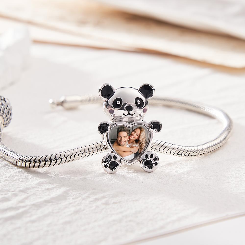 Personalisierter Foto-charm, Süßes Panda-geschenk Für Die Familie - soufeede