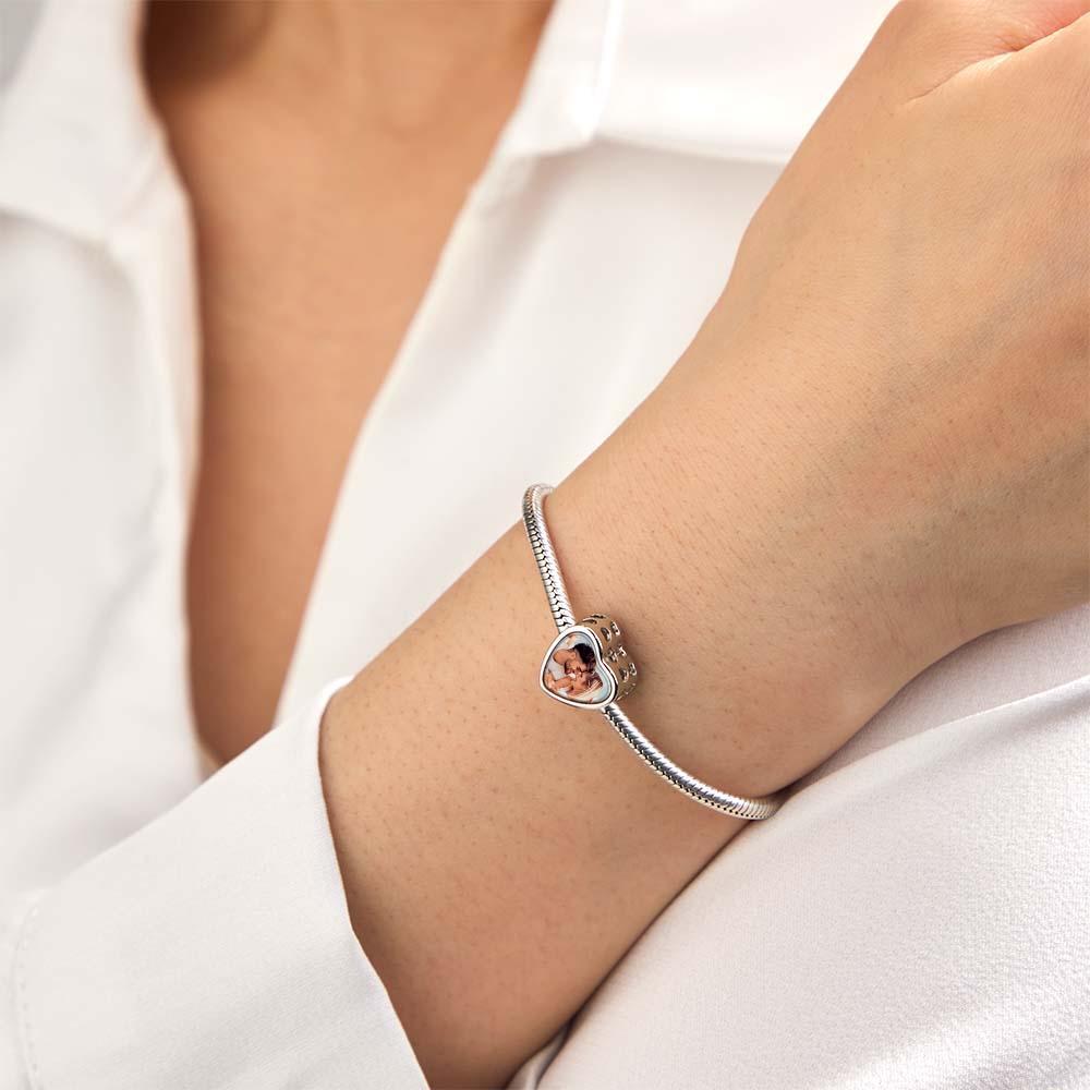 Personalisierter Foto-charm „let Love Show You The Way“-thema, Herz, Bunter Anhänger, Geschenke Für Sie - soufeede