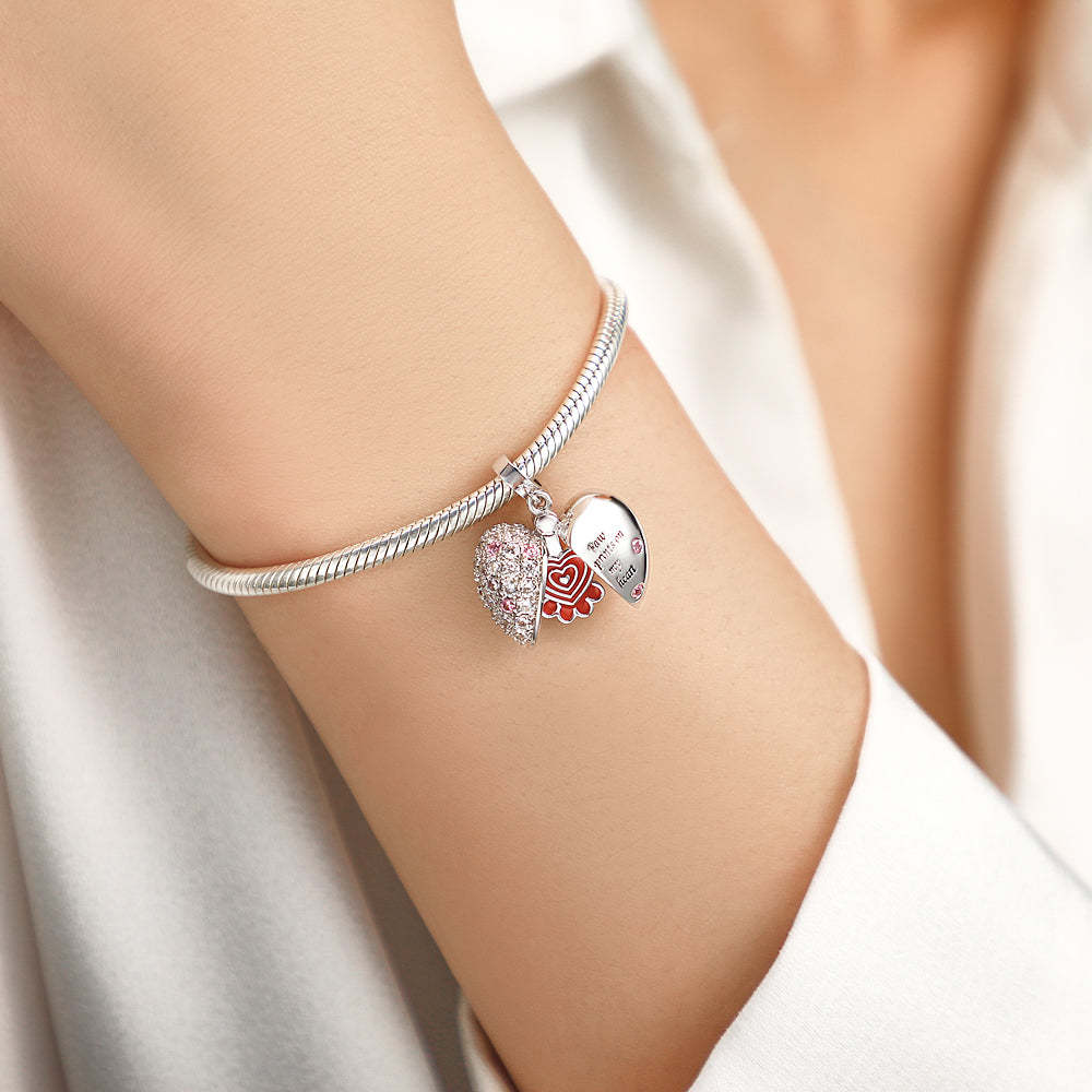 Individuell Gravierter Anhänger „love Paw Prints“ Mit Diamanten Als Geschenk - soufeede