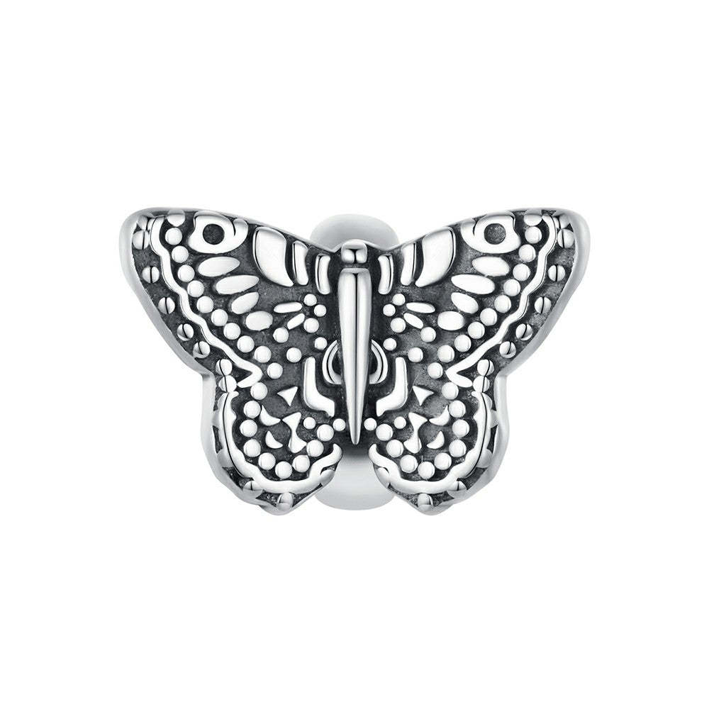Schmetterlings-Stopper-Charm, Spacer-Charm, 925er Sterlingsilber, dp123