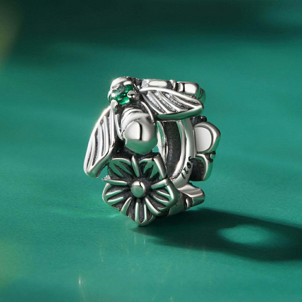 Lucky Bees Stopper Charm Spacer Charm 925 Sterling Silber DP125