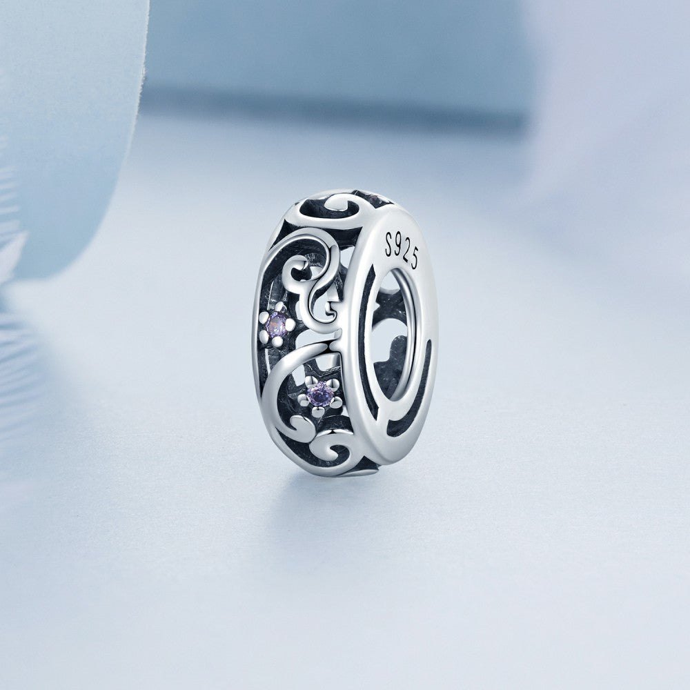 Aurora Stopper Charm Spacer Charm 925 Sterling Silber DP149