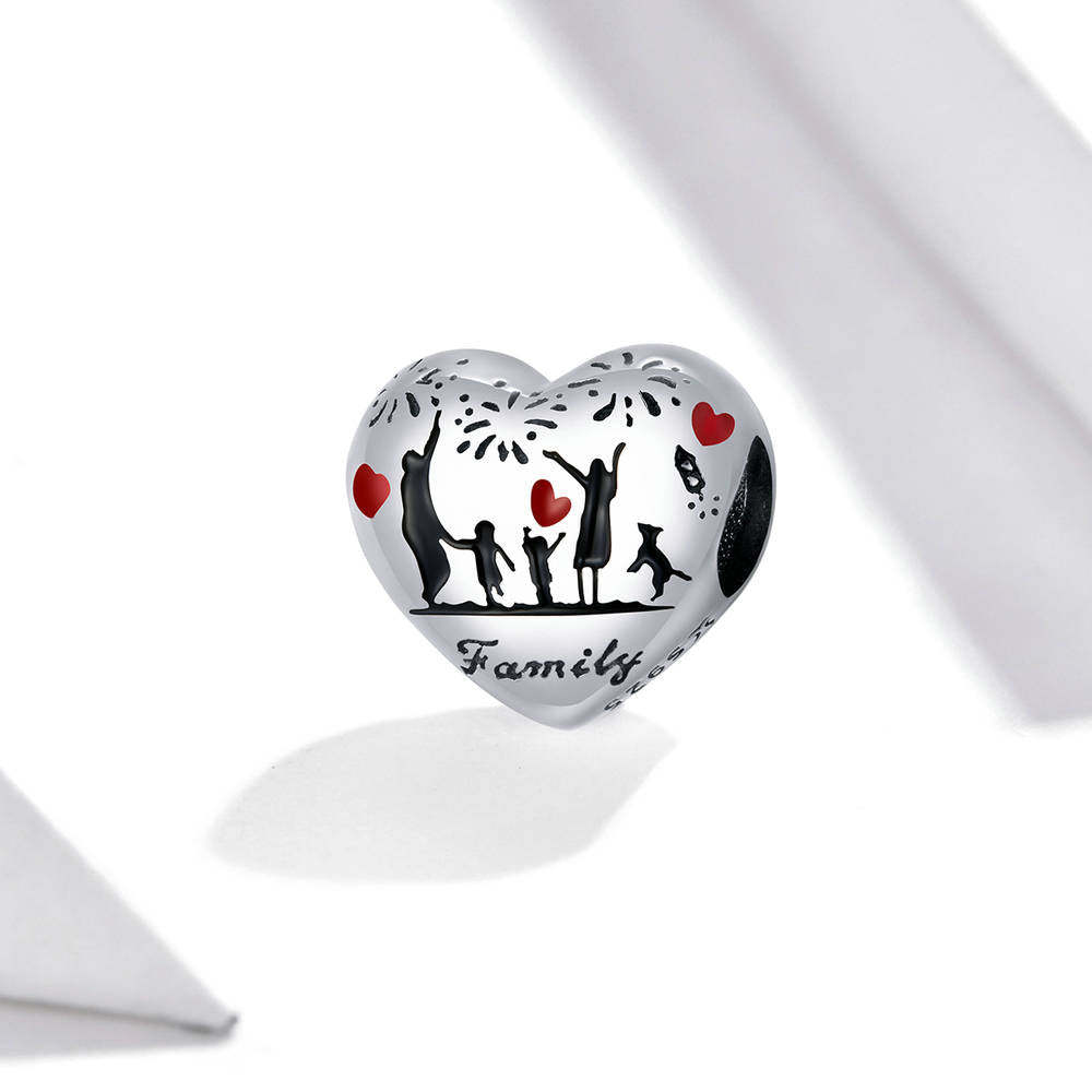 Love My Home Emaille-Charm 925 Sterling Silber dy1331