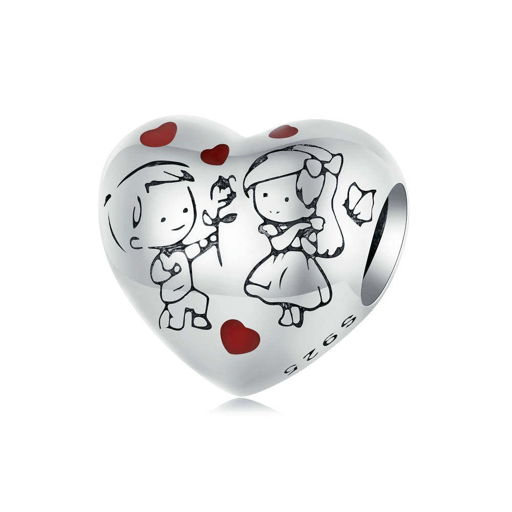 Emaille-anhänger Für Kleine Jungen Und Mädchen, Silberne Valentinstagsgeschenke - soufeede