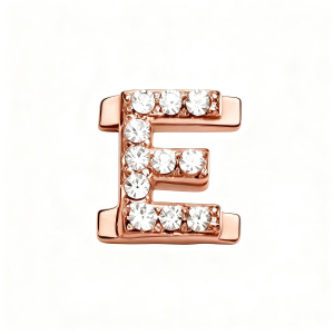 Buchstabe E Mit Diamantanhänger – Roségold