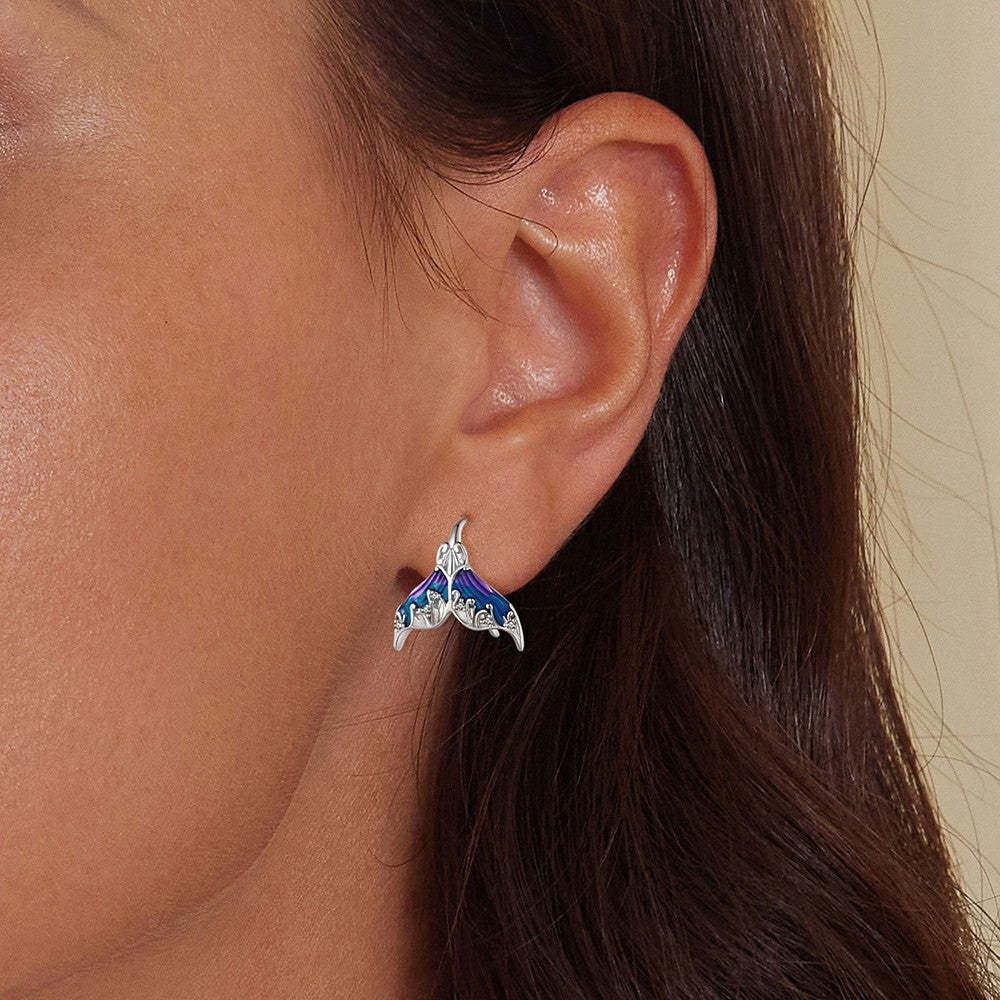 Verträumte Meerjungfrauenschwanz-Ohrringe aus 925er-Sterlingsilber, Ed135