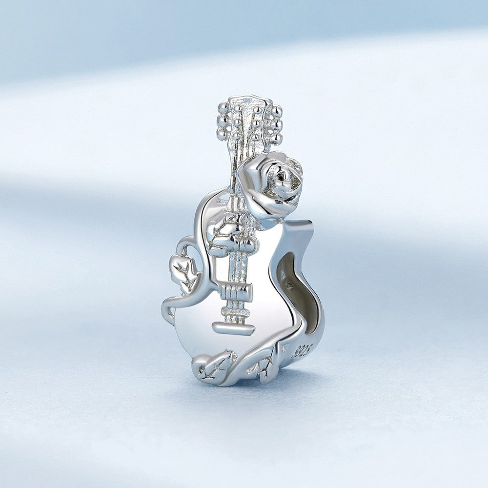 Rosen-Gitarren-Anhänger aus 925er Sterlingsilber, FJ1434