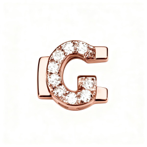 Buchstabe Mit Diamant-g-anhänger – Roségold
