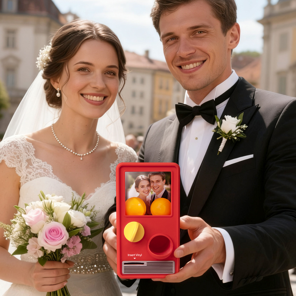 Personalisierte Musik- Und Foto-gachapon-maschine Mit Individuellem Song, Mini-schallplattenbox, Retro-geschenke Für Hochzeiten - soufeelde