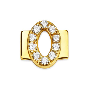 Buchstabe Mit Diamant-o-anhänger – Gold