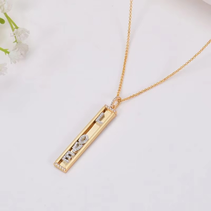 Personalisierte Buchstabenkette & Armband, Optionaler Anhänger, Doppelseitiger Schmaler Charm, Geschenk Für Sie - soufeelde