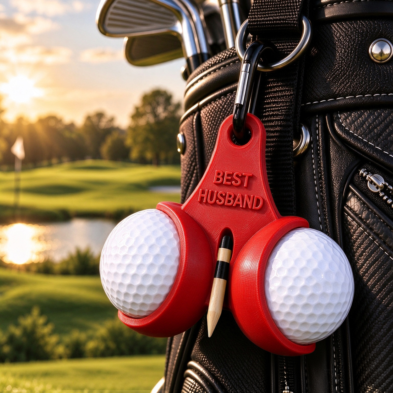 Personalisierter Golfball-Halter – Lustiger, Individueller 3D-gedruckter Golf-Tee- Und Ball-Organizer - soufeelde