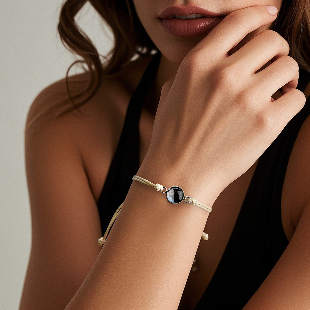 Personalisiertes Mondphasenarmband Sternenstaub Sandarmband Leuchtendes Armband Geschenk Für Sie - soufeelde