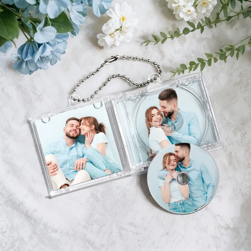 Personalisierter Nfc-schlüsselanhänger, Individueller Mini-album-cd-schlüsselanhänger Mit Vollständig Benutzerdefinierten Fotos Und Liedern. Spielen Sie Ihren Lieblings-spotify-song Sofort Ab, Personalisiertes Musikgeschenk, Musikliebhaber-schlüsselanhänger, Cd-album - soufeede