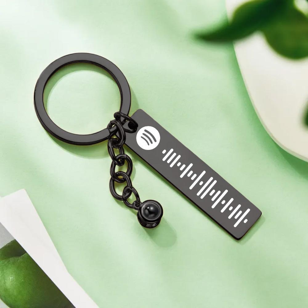 Benutzerdefinierte Projektion Spotify Code Schlüsselanhänger Metall Schlüsselanhänger Lustiges Schlüsselanhänger Geschenk Für Sie
