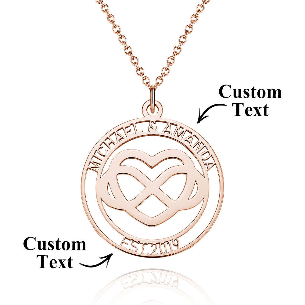 Personalisierte Infinity Love Namenskette, Personalisierte Ewige Liebeskette, Valentinstag, Jahrestagsgeschenk - soufeede