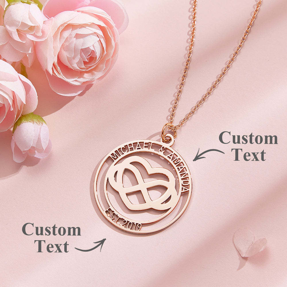 Personalisierte Infinity Love Namenskette, Personalisierte Ewige Liebeskette, Valentinstag, Jahrestagsgeschenk - soufeede