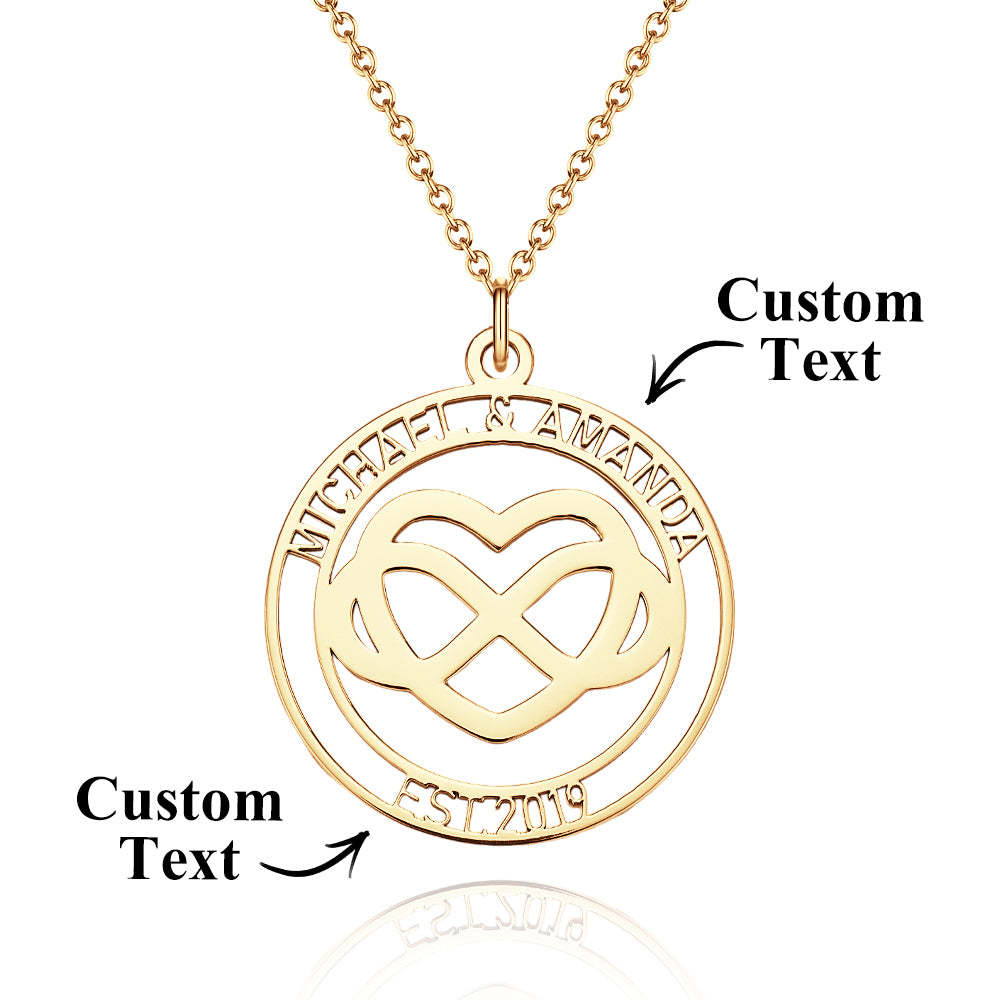 Personalisierte Infinity Love Namenskette, Personalisierte Ewige Liebeskette, Valentinstag, Jahrestagsgeschenk - soufeede