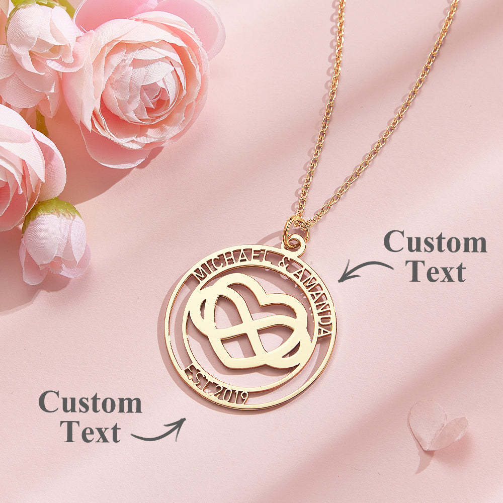 Personalisierte Infinity Love Namenskette, Personalisierte Ewige Liebeskette, Valentinstag, Jahrestagsgeschenk - soufeede