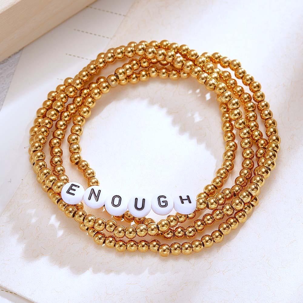 Personalisiertes Namensperlenarmband Im Bohemia-stil, Geschenk Für Sie - soufeede