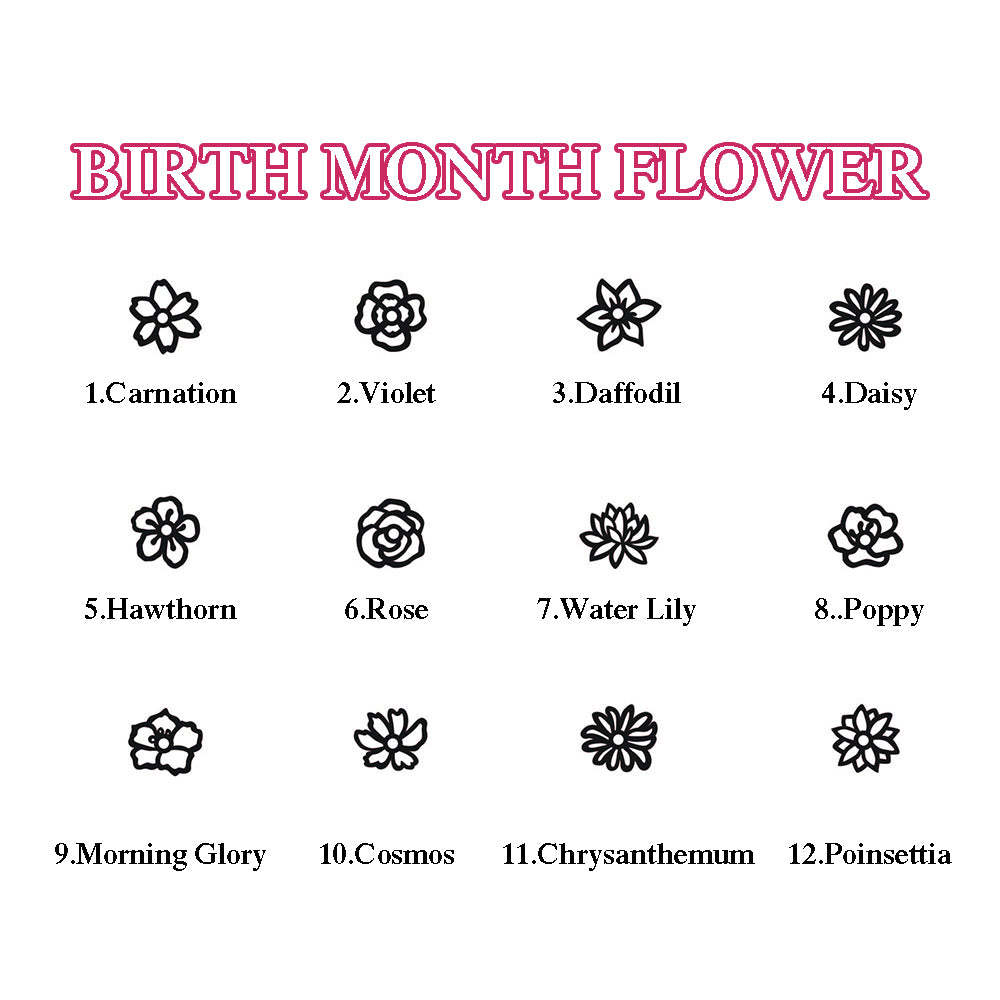 Personalisierte Halskette Mit Mehreren Geburtsblumen, Familien-blumenhalskette, Geschenk Für Mama - soufeede