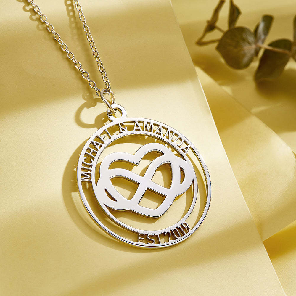 Personalisierte Infinity Love Namenskette, Personalisierte Ewige Liebeskette, Valentinstag, Jahrestagsgeschenk - soufeede