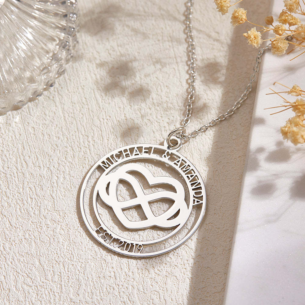 Personalisierte Infinity Love Namenskette, Personalisierte Ewige Liebeskette, Valentinstag, Jahrestagsgeschenk - soufeede