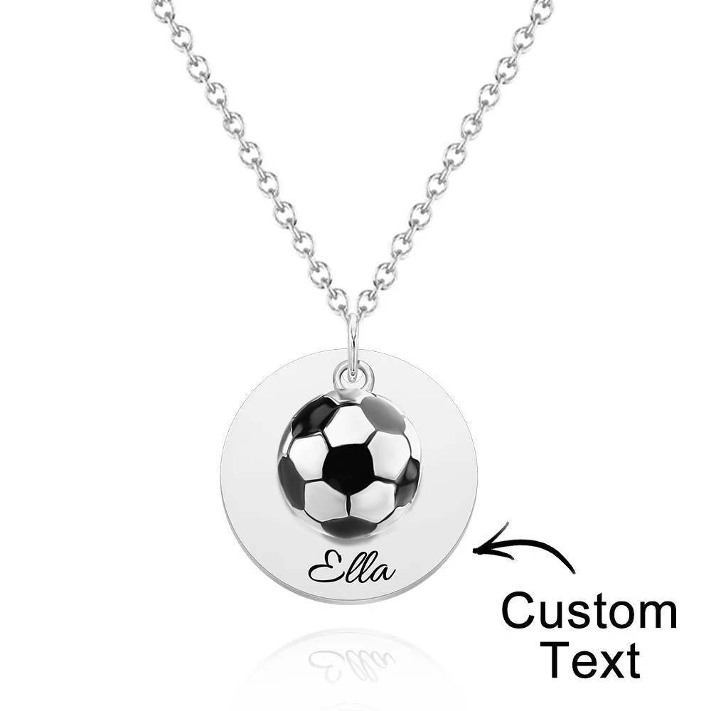 Kundenspezifische Gravierte Halskette Fußball-sport-kreative Geschenke