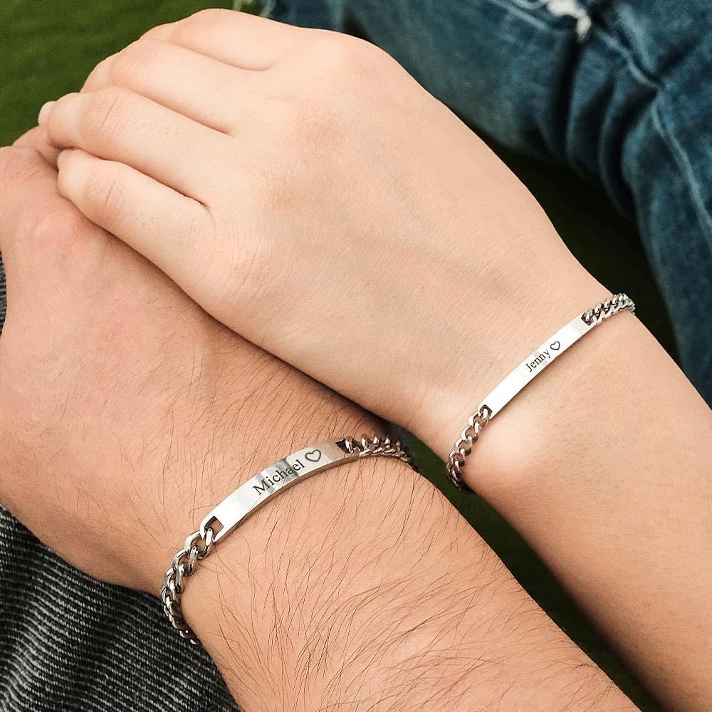 Individuell Graviertes Armband-set Personalisiertes Mode-armband Für Paare