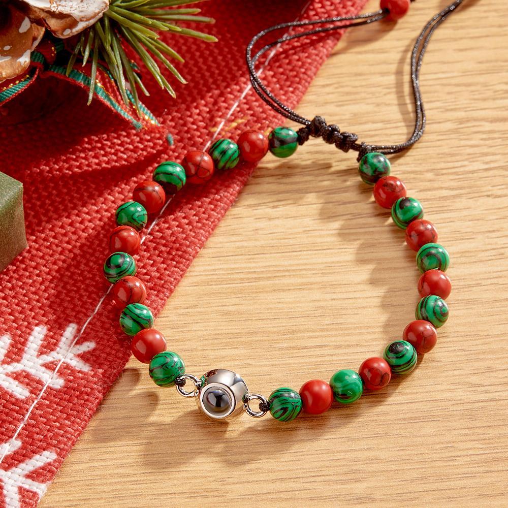 Individuelles Projektionsarmband Mit Bunten Perlen, Einzigartiges Weihnachtsgeschenk Für Paare - soufeede