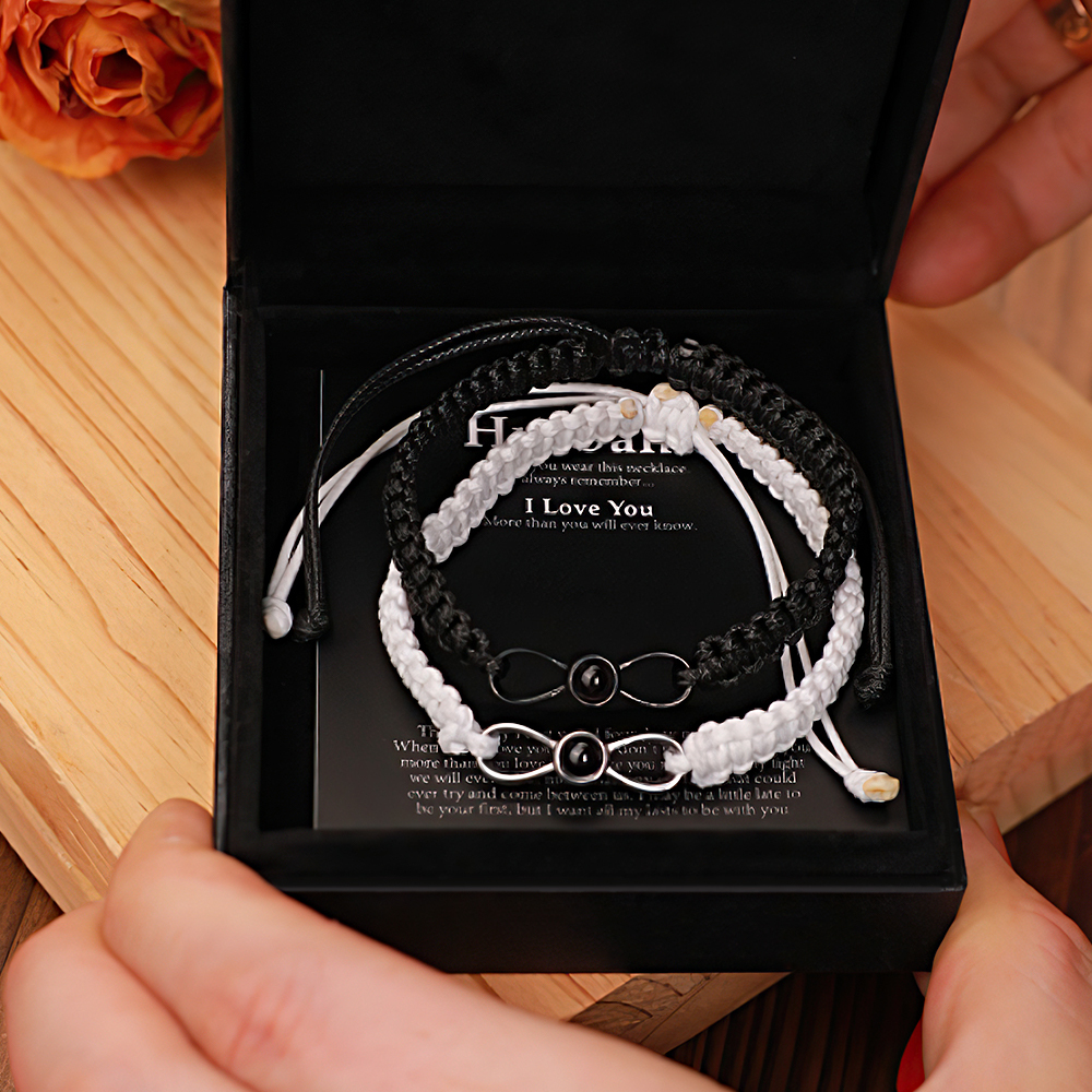 Kundenspezifisches Projektions-foto-armband Kreative Einfache Geschenke Für Paare