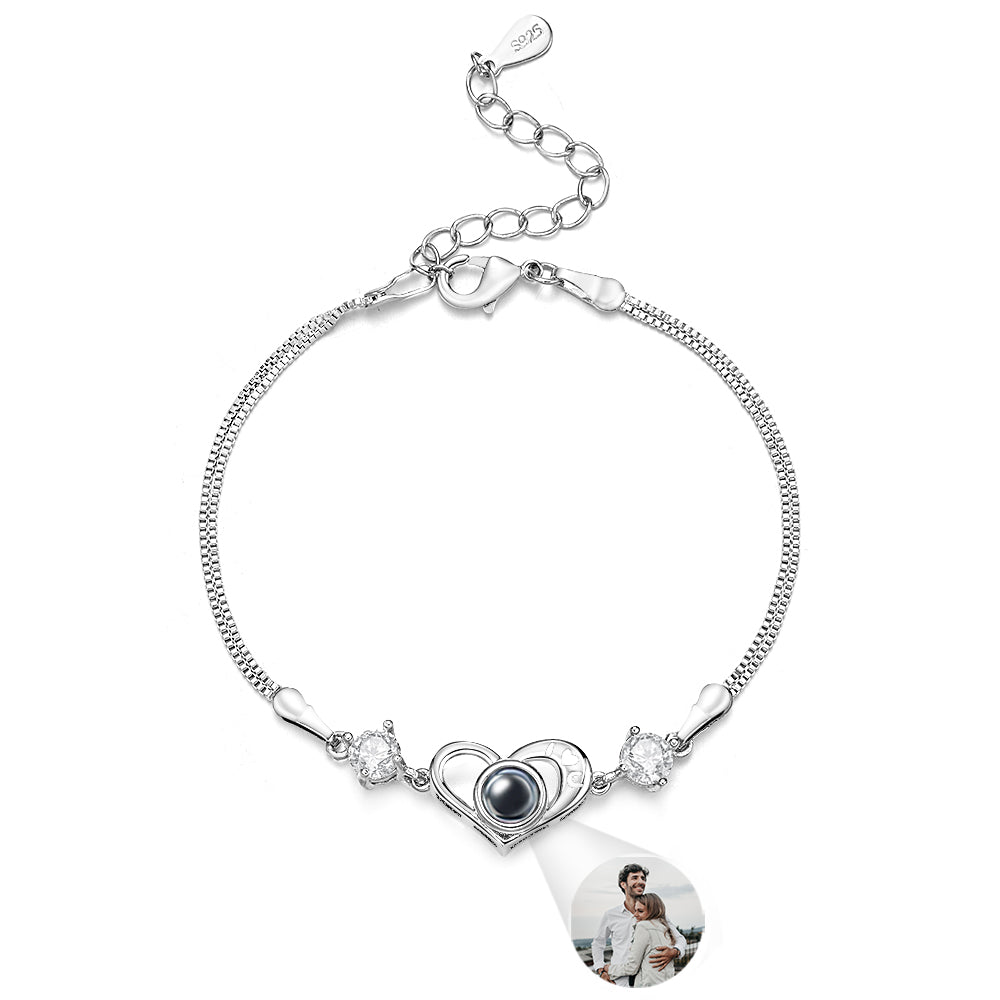 Personalisiertes Projektions-fotoarmband In Pfirsichform Als Geschenk - soufeede