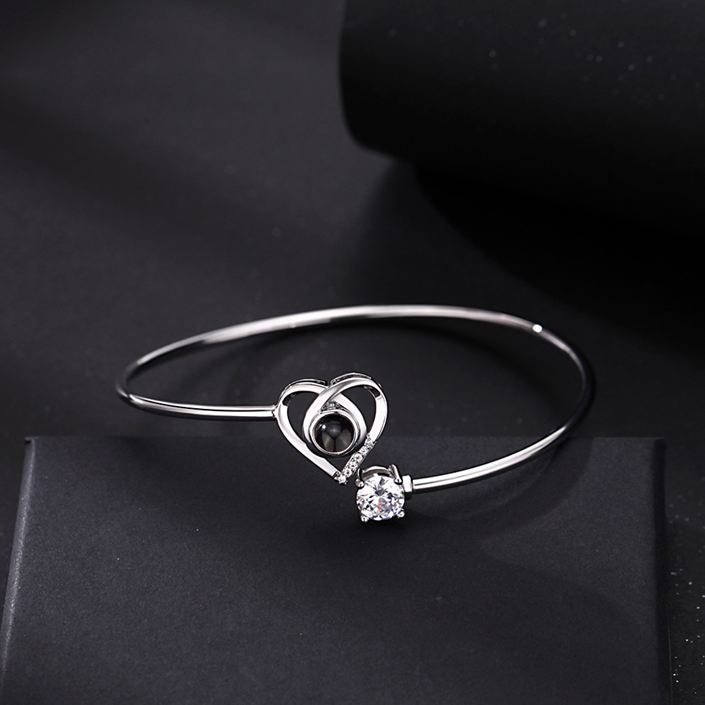 Personalisiertes Fotoarmband Mit Projektion, Herz-schmuck, Muttertagsgeschenk Für Mama - soufeelde